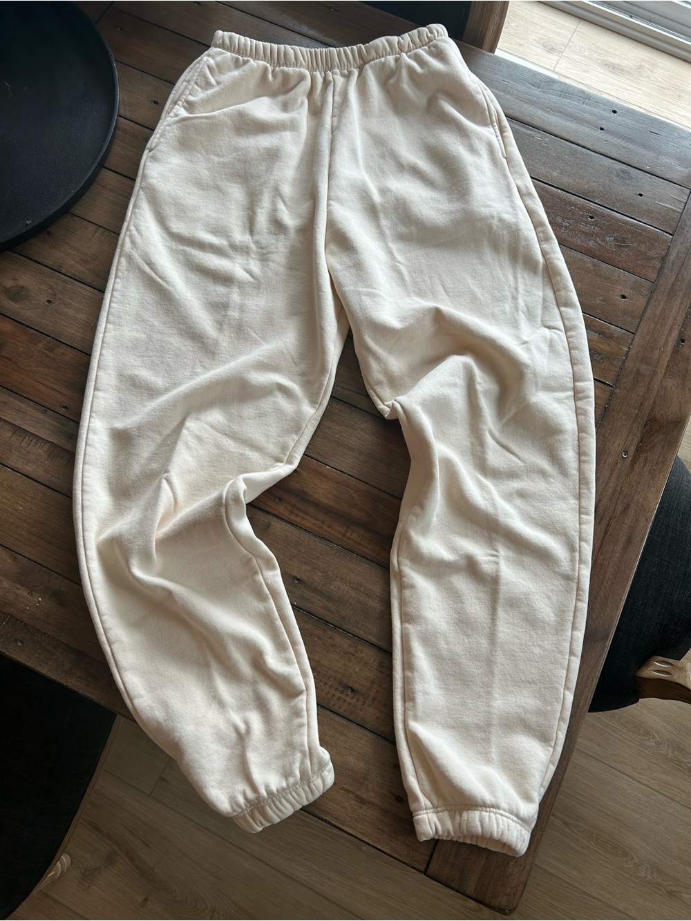 Nuuds Classic Sweatpant Jogger Bone Ivory Cotton S